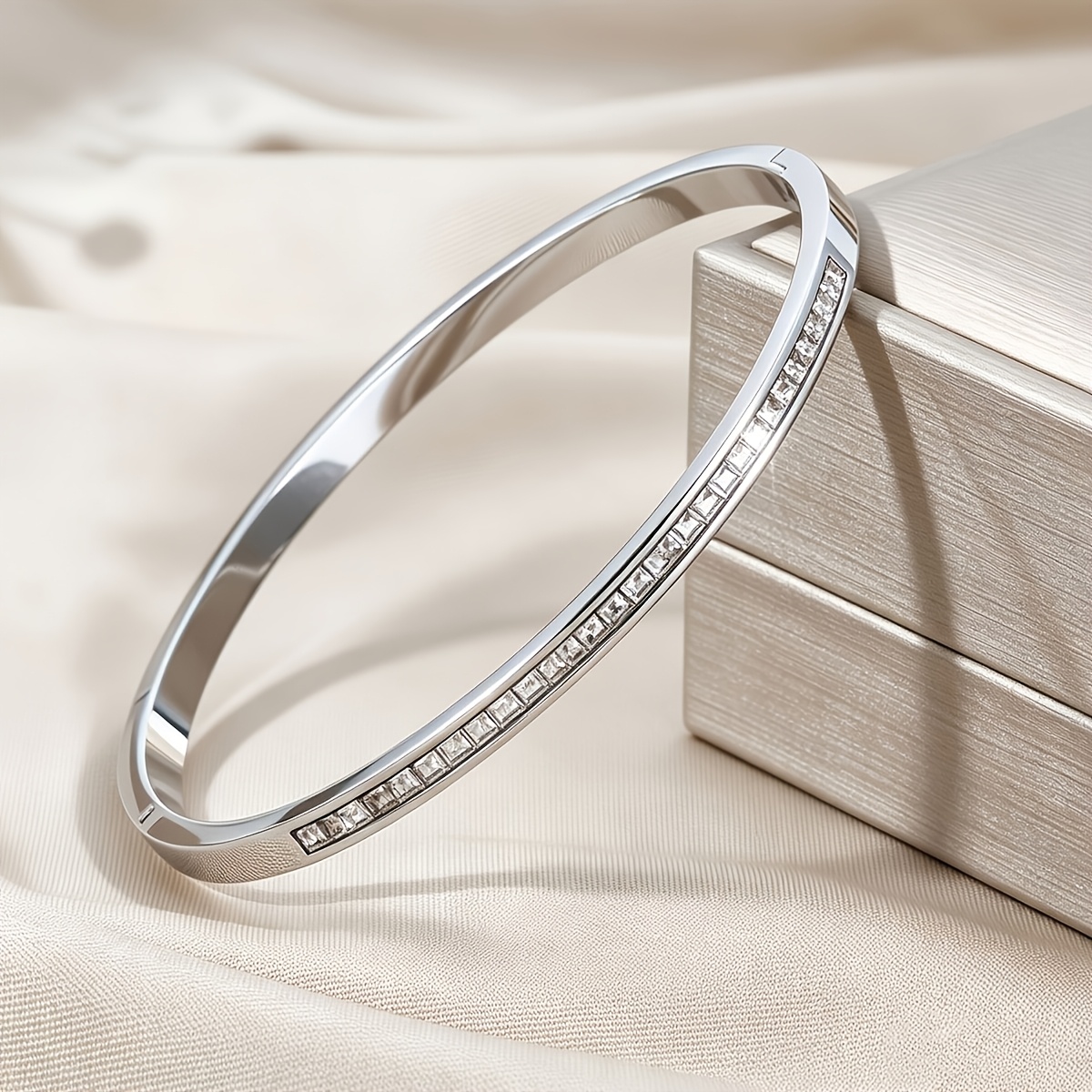 3pcs Unisex Minimalist Bracelet Set, Smooth Finish
